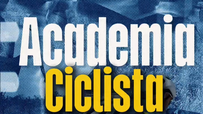 carrete de película con imágenes superpuestas de Entrenamientos Academia Ciclista